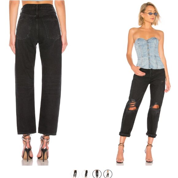 Agolde 90's Mid Rise Loose Fit Jeans in Audio Size 24 - Picture 2 of 13